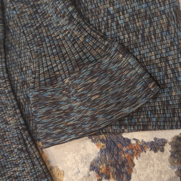 Theory space dye boatneck sweater - size small to medium - black/blue/multicolor - Picture 2 of 11